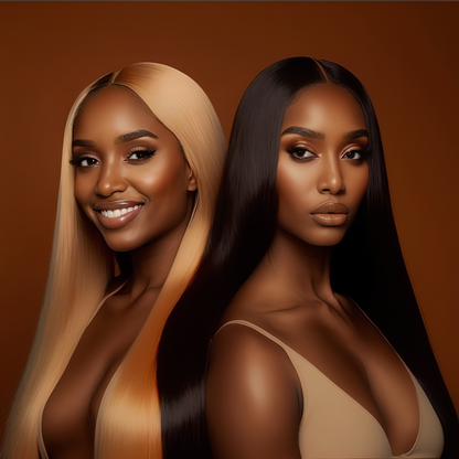 Perruque lisse HD frontale 13*4  - 100%human hair - Densité 210%