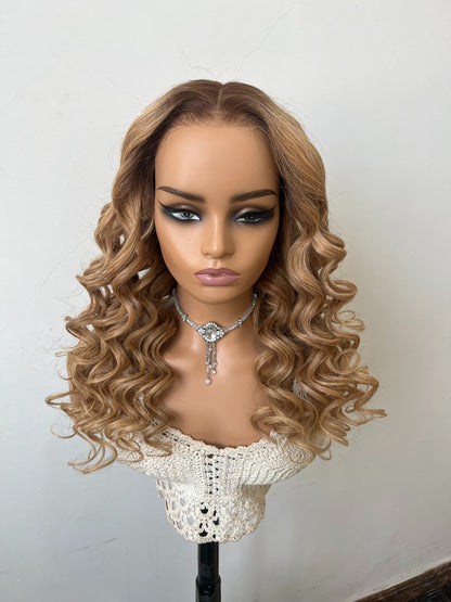 Bodywave blonde marron dégradé-  Raw Hair indien - densité 250%