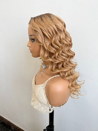 Bodywave blonde marron dégradé-  Raw Hair indien - densité 250%