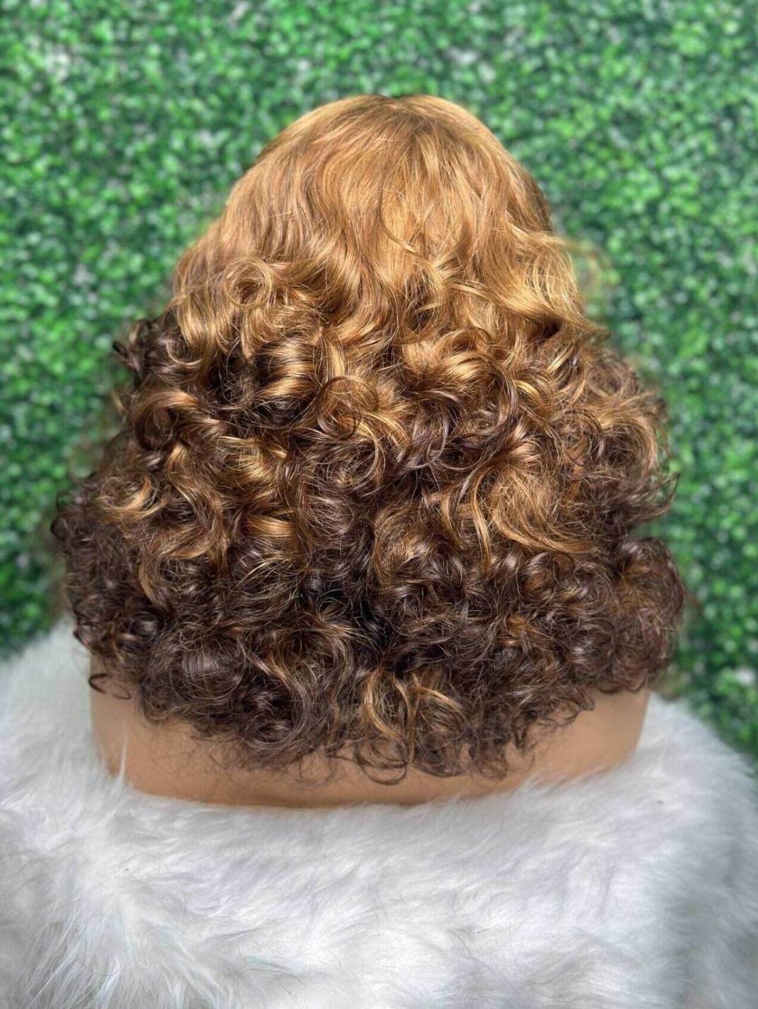 Perruque Bouncy Camilia - densité 300%- transparent Closure 4*4 - 100%human hair - Taille 16