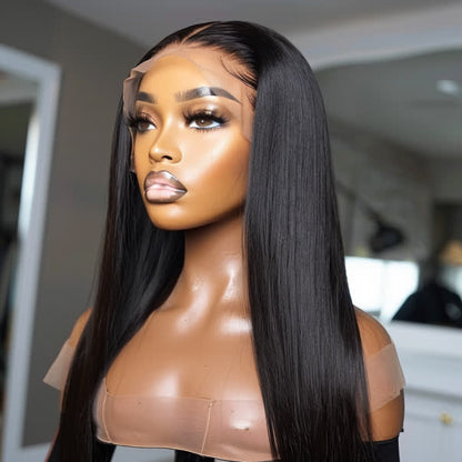 Perruque lisse HD frontale 13*4  - 100%human hair - Densité 210%