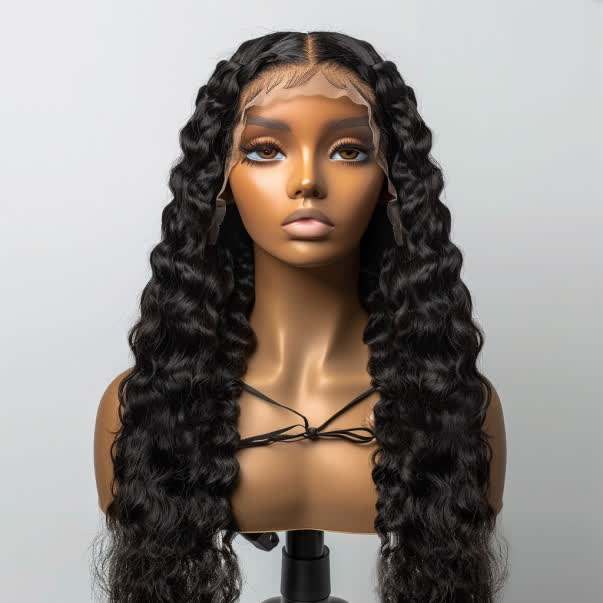 Perruque Waterwave frontale  HD 13*4- 100%human hair -Densité 210%