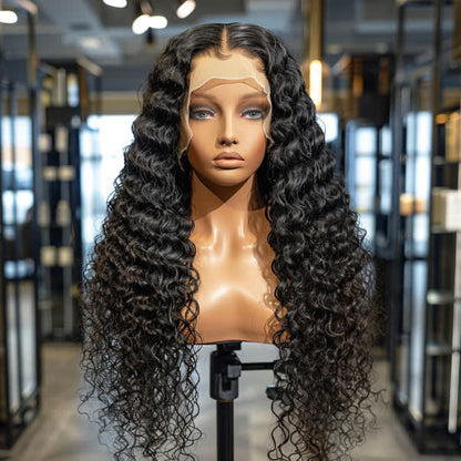 Perruque Deepwave frontale HD 13*4- 100%human hair -Densité 210%