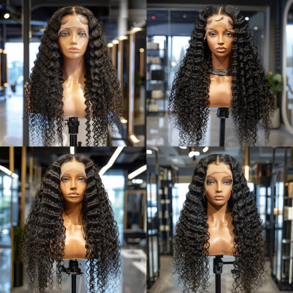 Perruque Deepwave frontale HD 13*4- 100%human hair -Densité 210%