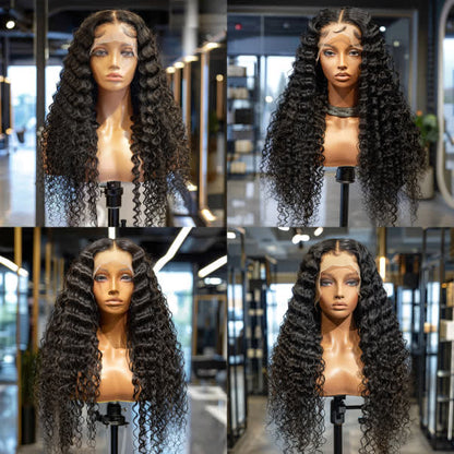 Perruque Deepwave frontale HD 13*4- 100%human hair -Densité 210%