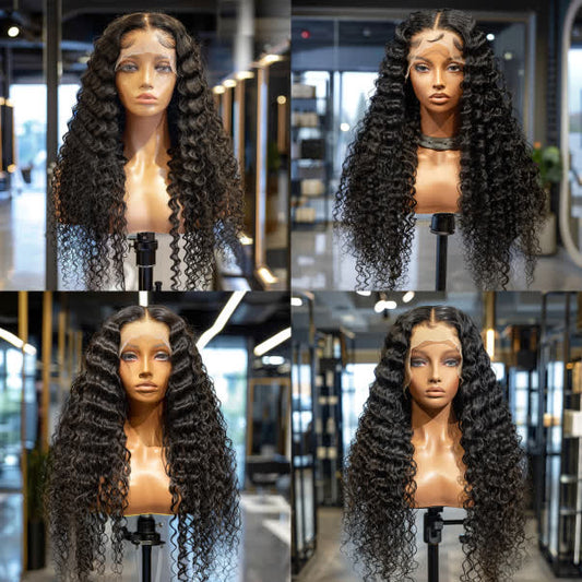 Perruque Deepwave frontale HD 13*4- 100%human hair -Densité 210%