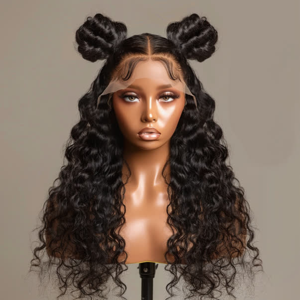 Perruque Waterwave frontale  HD 13*4- 100%human hair -Densité 210%