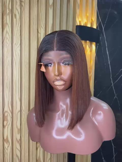 Coupe courte vietnamienne noir marron - Long 12 - Densité 210%