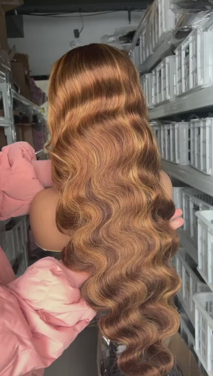 Perruque  Felicia piano -densité 210%- 100% human hair