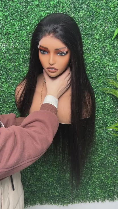 Perruque lisse HD frontale 13*4  - 100%human hair - Densité 210%