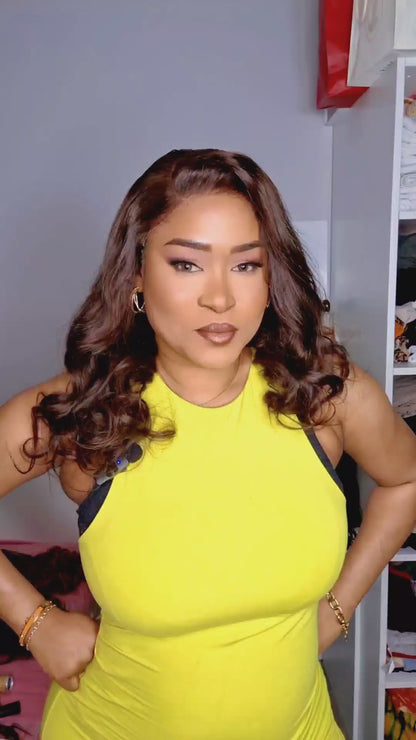 Bodywave marron -  longueur 20 - Raw Hair indien - densité 210%